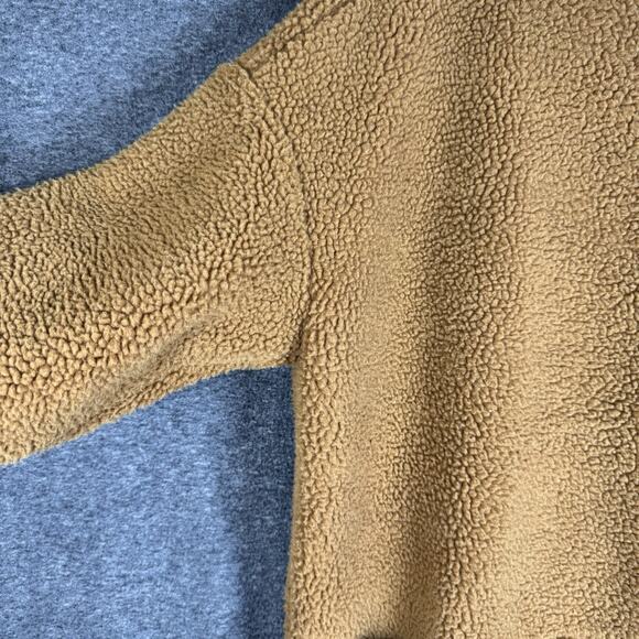 MADEWELL Women’s Bonded Sherpa Cocoon Coat Pockets Brown Size Small - Picture 3 of 13